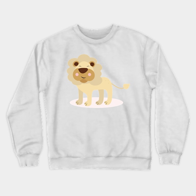 Cute Lion Crewneck Sweatshirt by MajorCompany